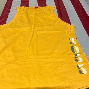 Hugo boss tank top mens xxl yellow gold